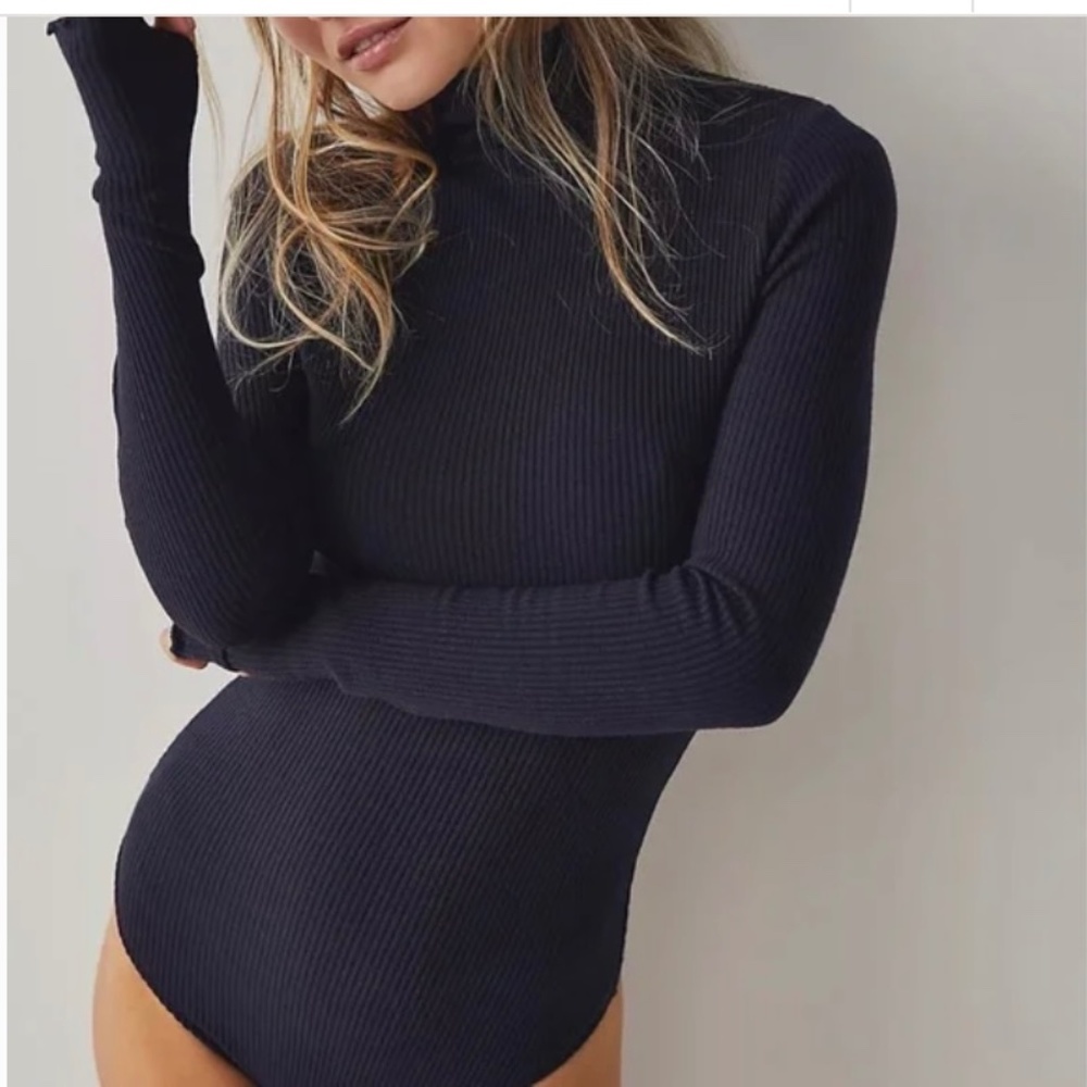 Free People Mock On The Spot Bodysuit NWT